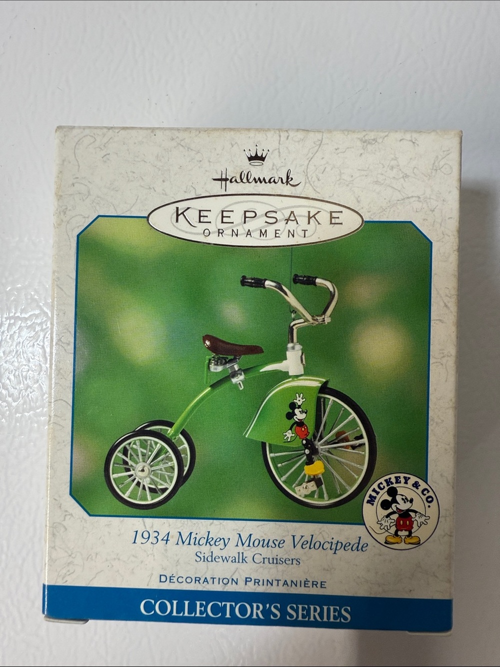 2001 Hallmark Keepsake Ornament Mickey Mouse 1934 Velocipede